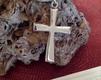 Sterling silver vintage cross pendant