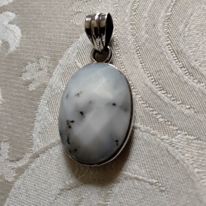 Dendritic Agate Sterling Silver pendant