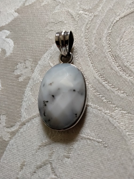 Dendritic Agate Sterling Silver pendant