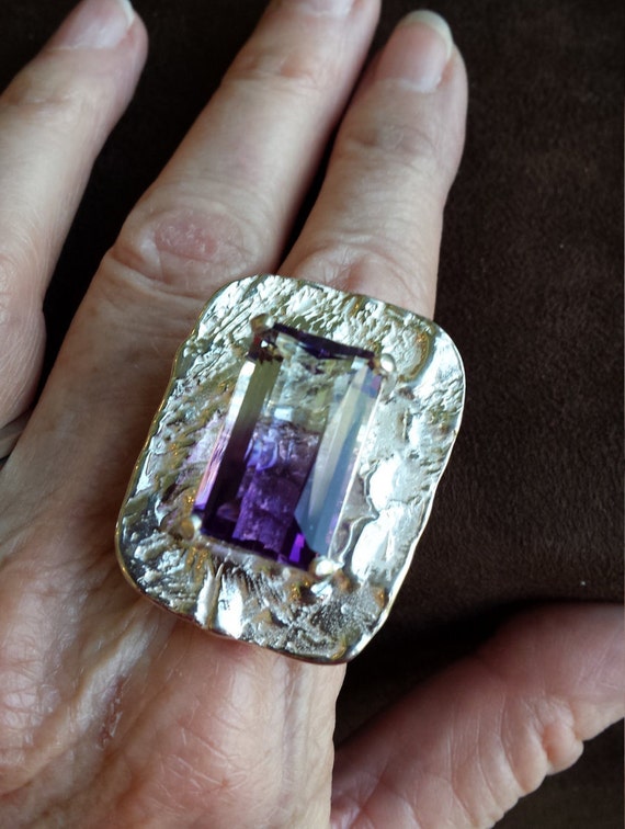 Sterling silver ametrine ring