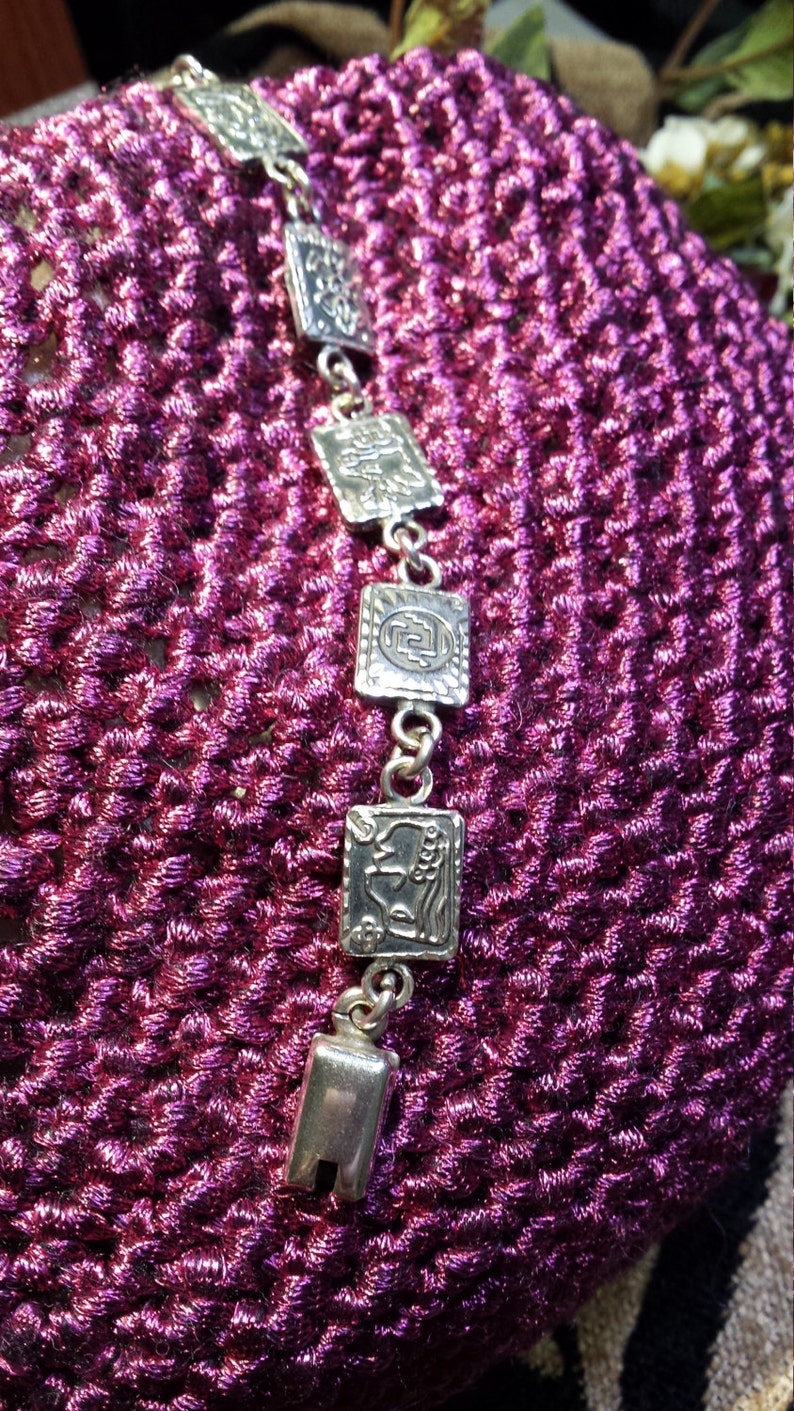 Sterling silver vintage animal bracelet image 3