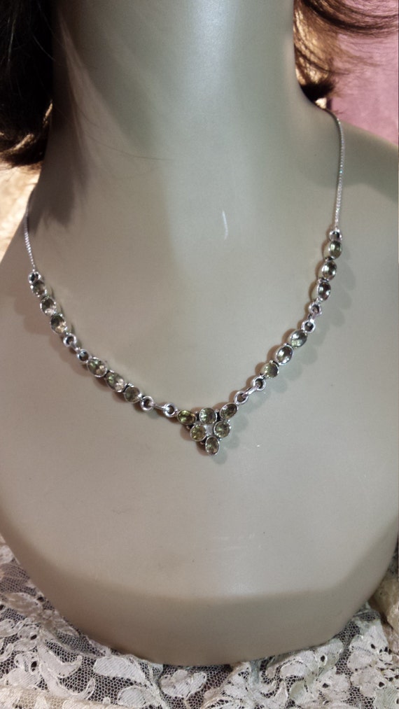 Sterling silver citrine necklace