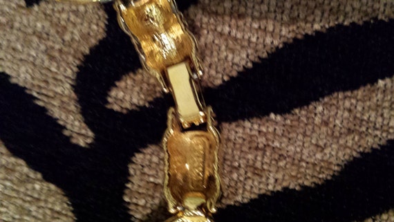 Signed  IVANA Vintage choker matte gold tone neck… - image 3