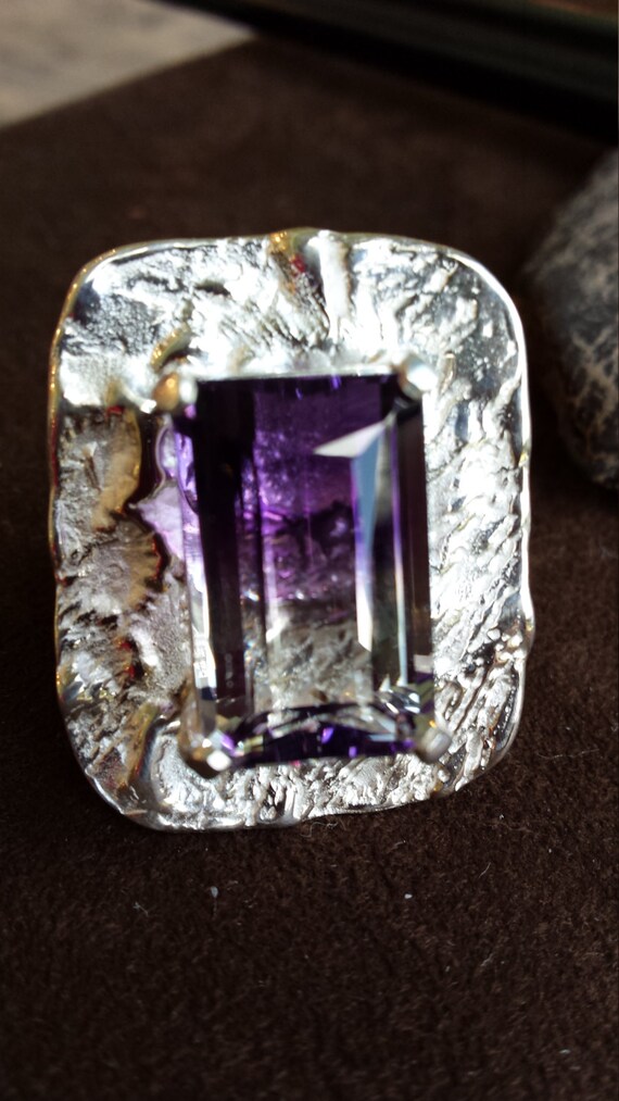 Sterling silver ametrine ring - image 5
