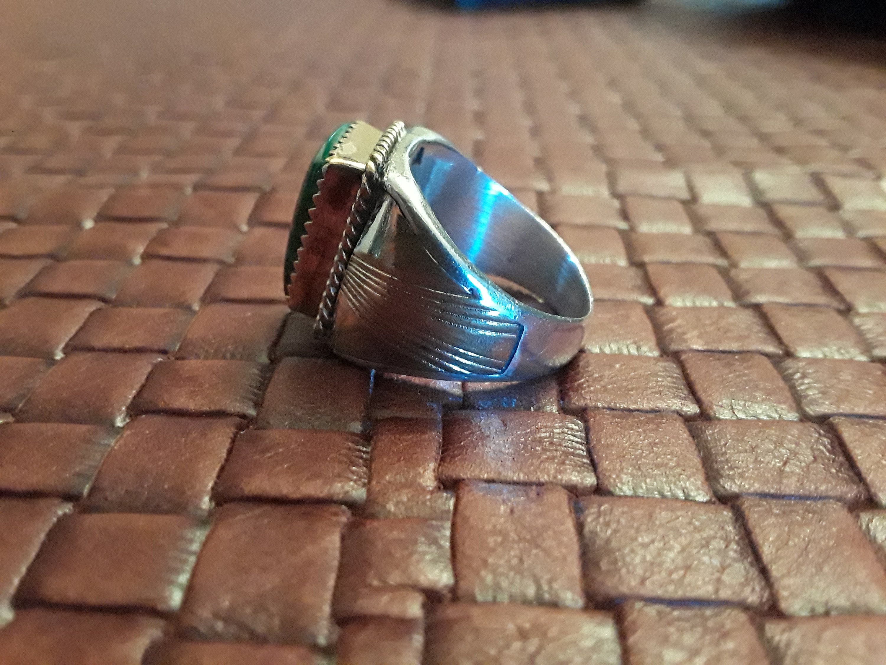 Sterling Silver With Gold Overlay Malachi Ring - Etsy