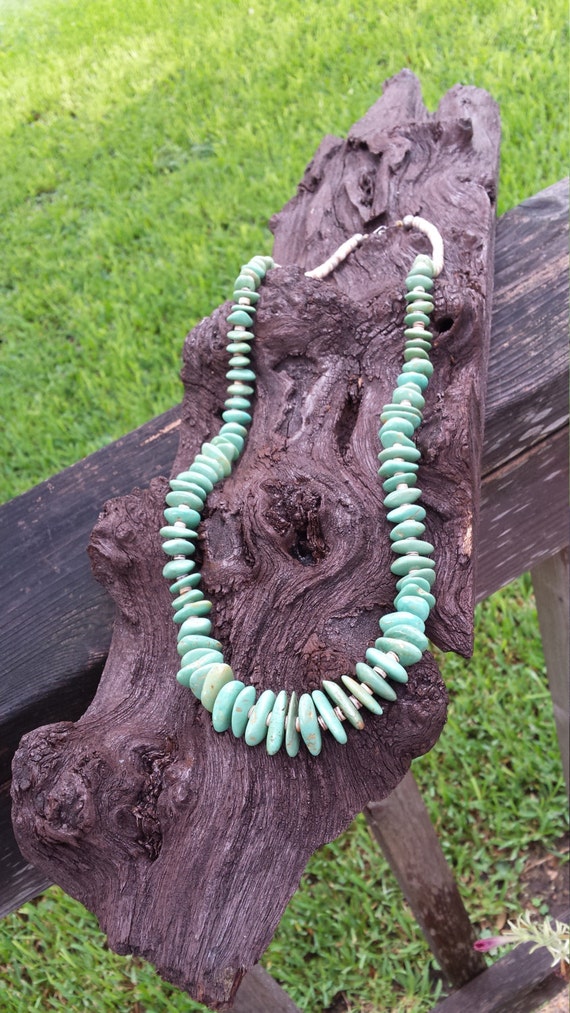 Native American long turquoise vintage Navajo nec… - image 1