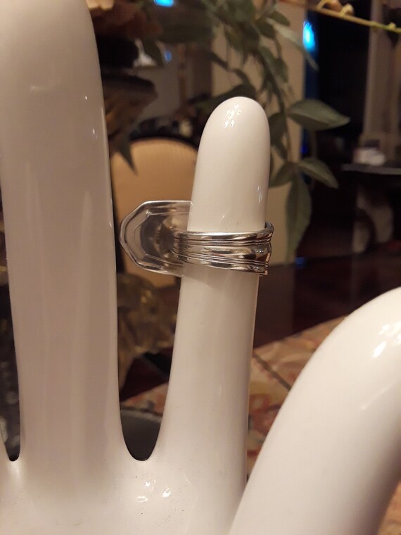 Sterling silver turquoise spider web design ring - image 3