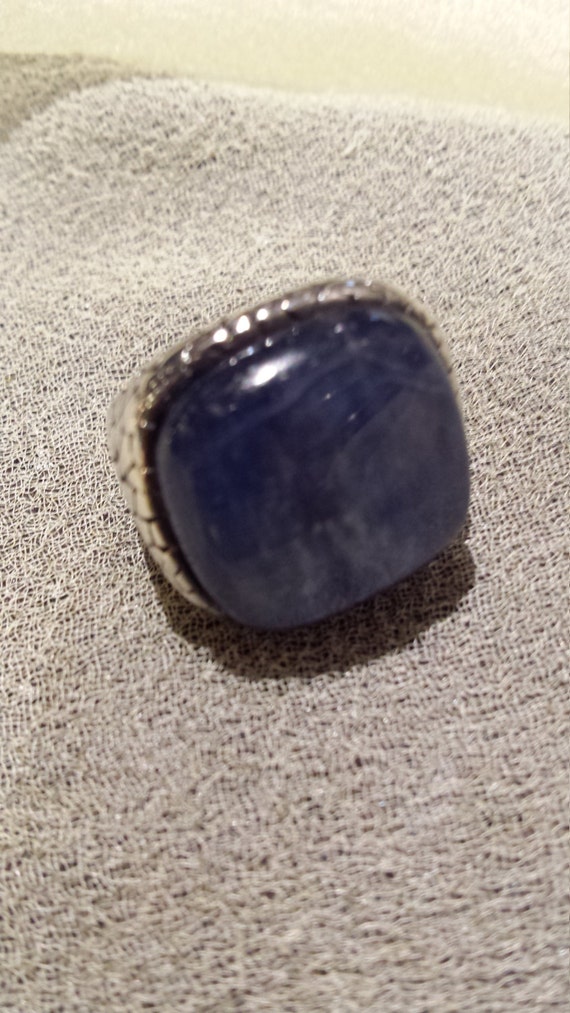 Sterling silver Blue Kyanite size 5-6 ring - image 4
