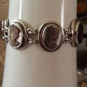 Sterling silver cameo vintage set image 1