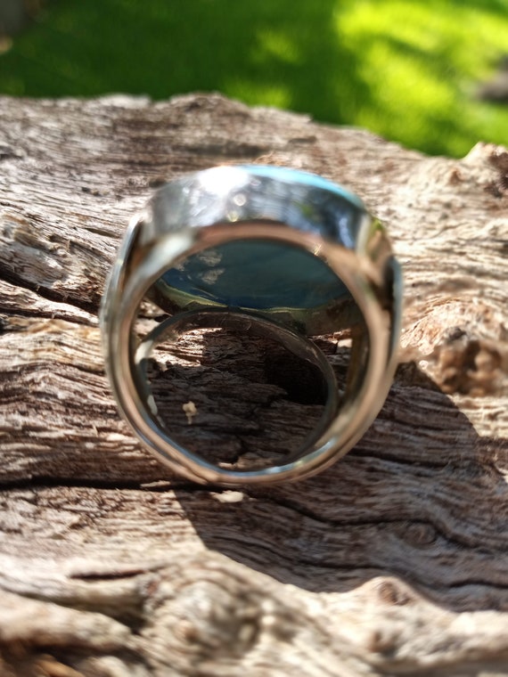 Sterling silver turquoise ring, size 7 - image 6