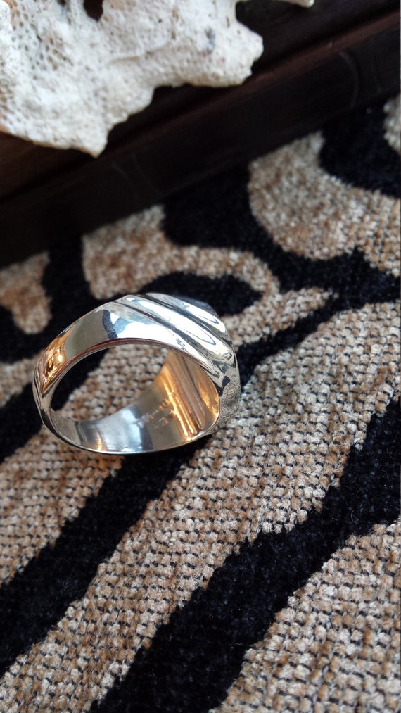 Sterling silver black onyx ring - image 3