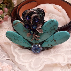 Vintage jeweled belt buckle