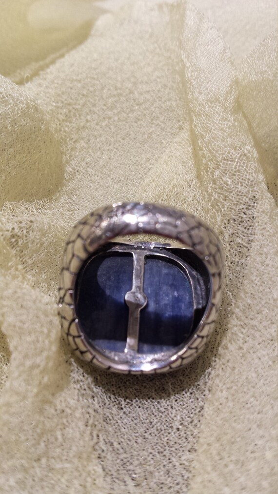 Sterling silver Blue Kyanite size 5-6 ring - image 5