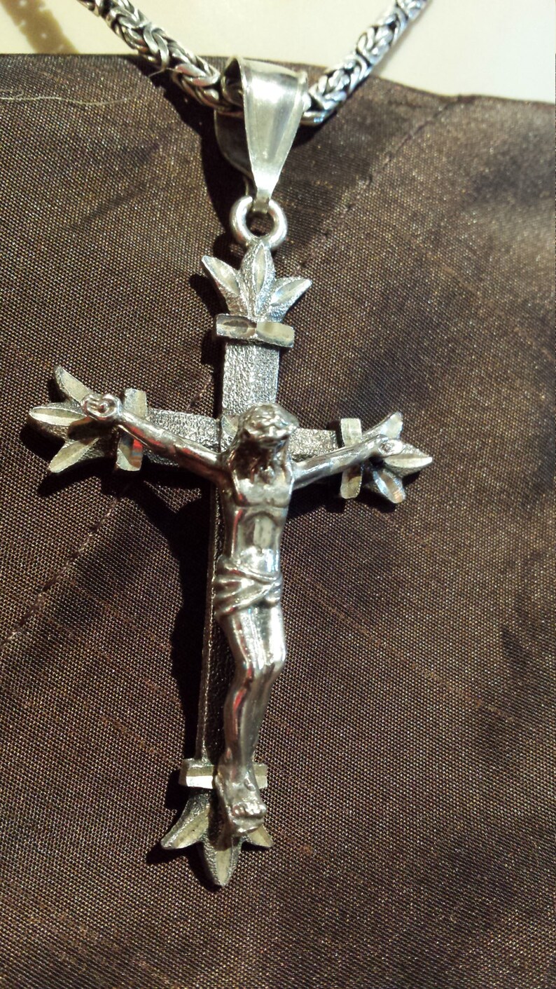 Sterling silver vintage artist one of a kind cross image 2