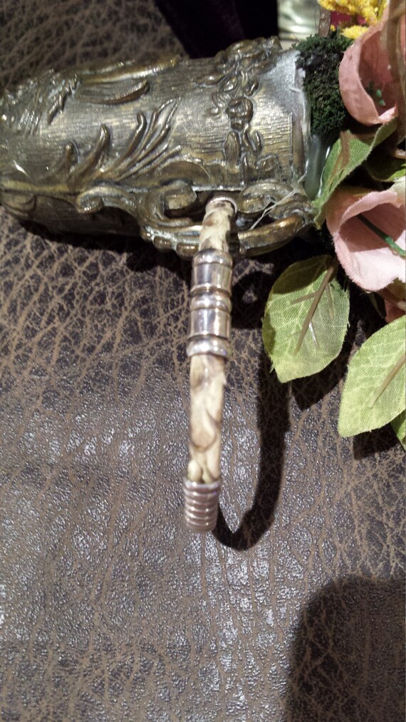 sterling silver rattlesnake (actual skin) bracelet - image 4