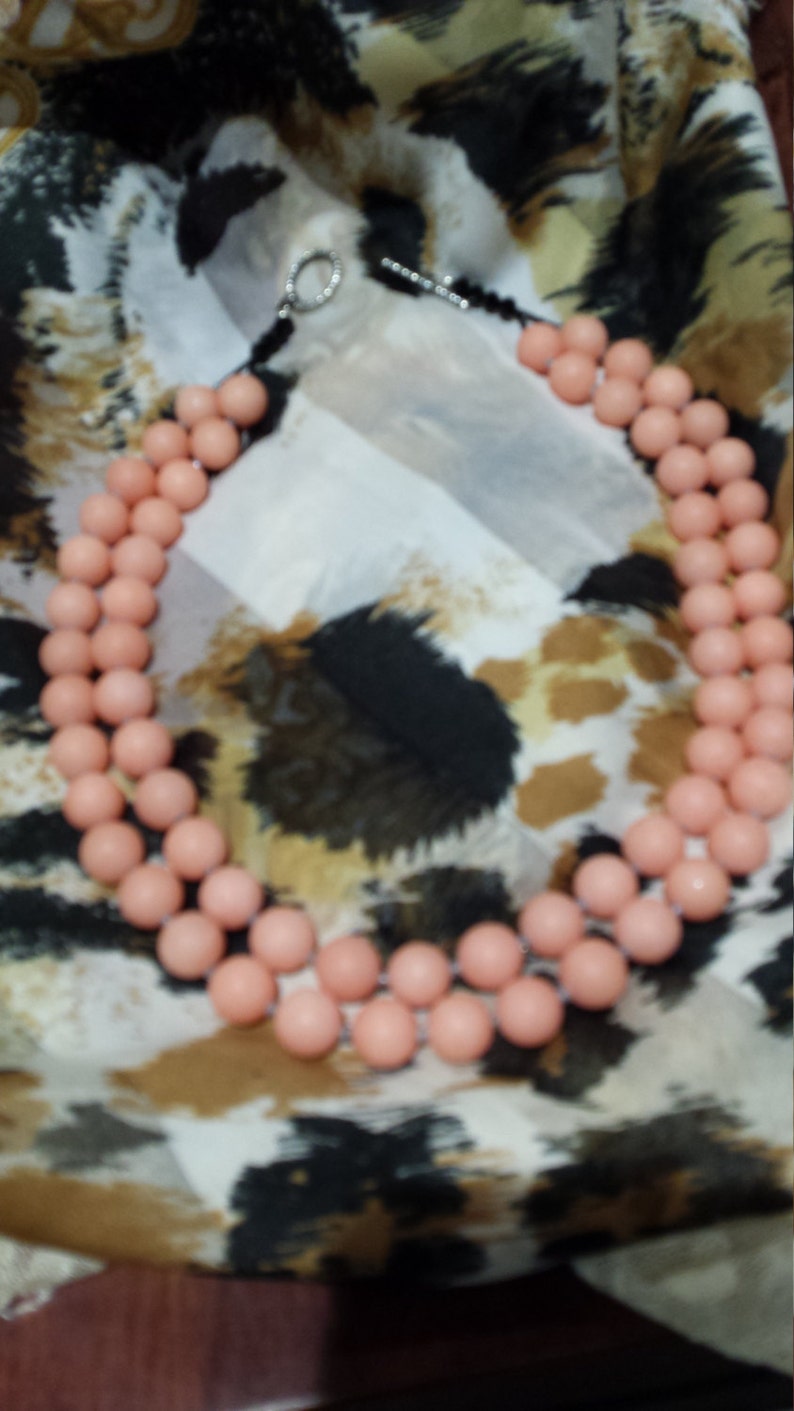 Two strand matte mauve jade necklace image 5