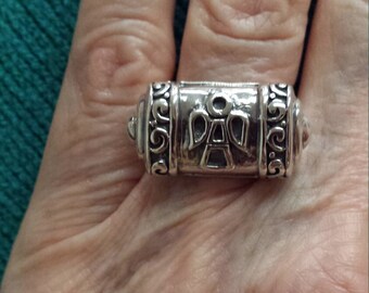 Sterling silver angel ring