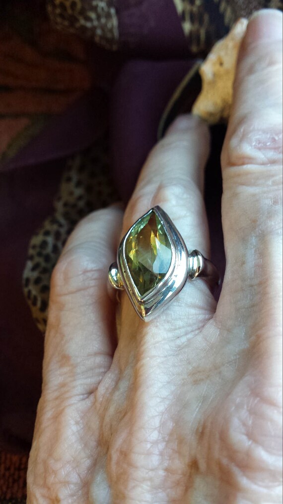 Sterling silver citrine ring