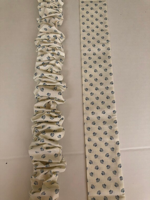 Trendy Print Blue Sea Shell On Ivory Cream Lamp Cord Etsy