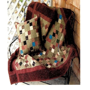 QUILT PATTERN & Instructions -  Four Patches and Chenille by Hooper Creek (2004)