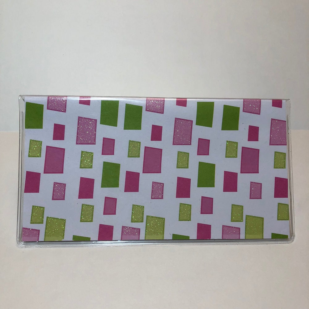 Doily Pattern Vinyl Checkbook Cover Personalized