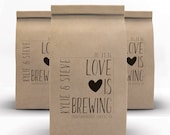 Coffee Bags, Wedding Favor, Coffee Favors, Coffee Cups, Kraft Favor Bags, Coffee, Tin Tie Bags, Wedding Welcome Bags