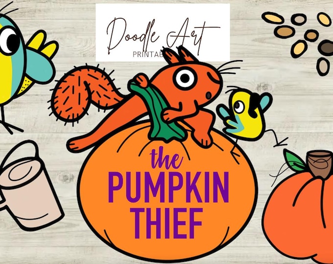 Featured listing image: The Pumpkin Thief Clip Art Pack