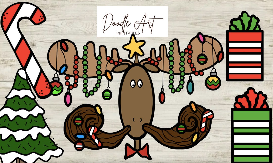 Mooseltoe Clip Art Pack - Etsy
