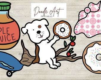 Give a Dog a Donut Clipart Pack