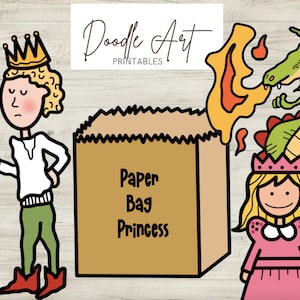 Lot de cliparts princesse sac en papier