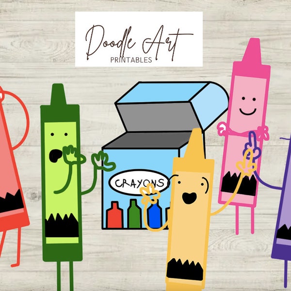 The Day the Crayons Quit Clip Art Pack