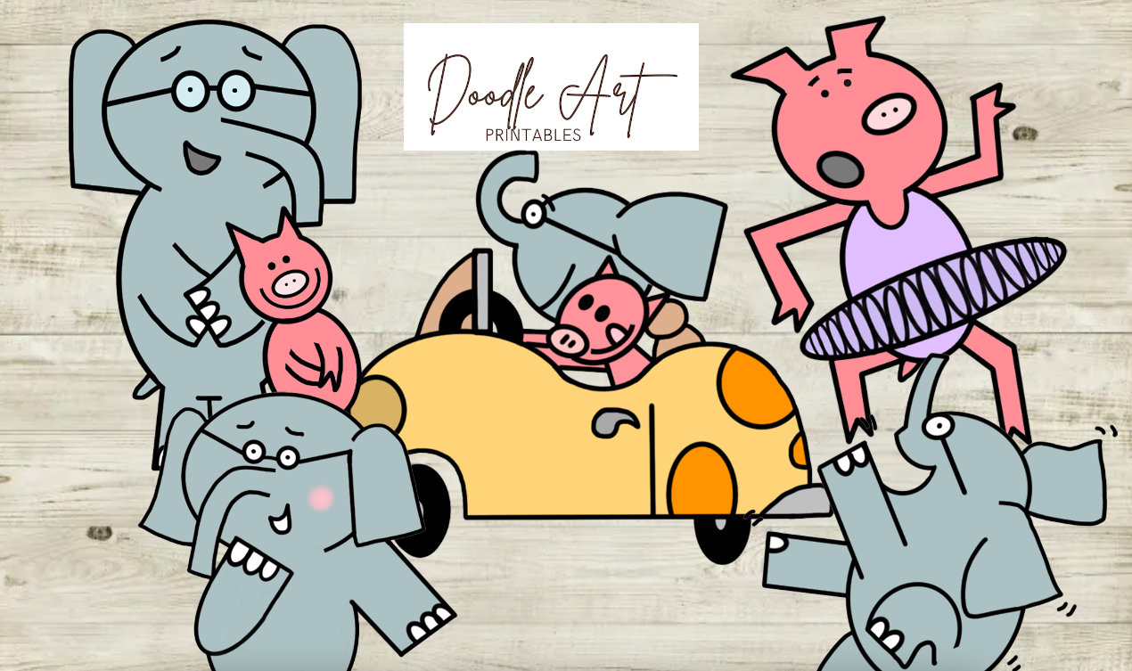 Piggie and Elephant Mega Clipart Pack