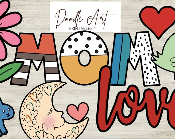 Featured listing image: I Love Mom Clip Art Pack