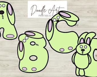 Knuffle Bunny Clip Art, Storytelling Aid, Party Decor, Classroom Decor ...