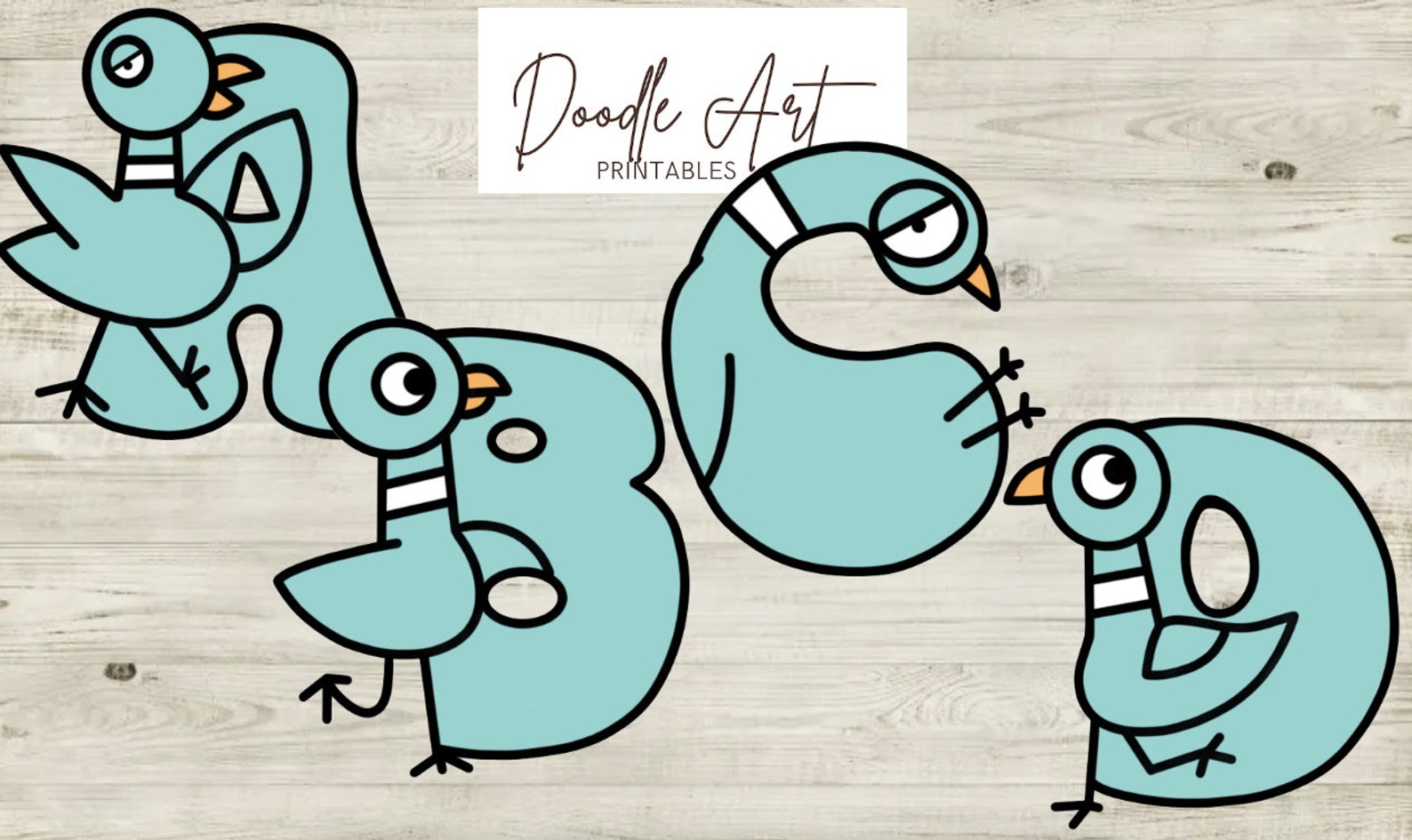 Pigeon Code Letters Pigeon and Friends Alphabet Letters Clip Art Bundle - Etsy