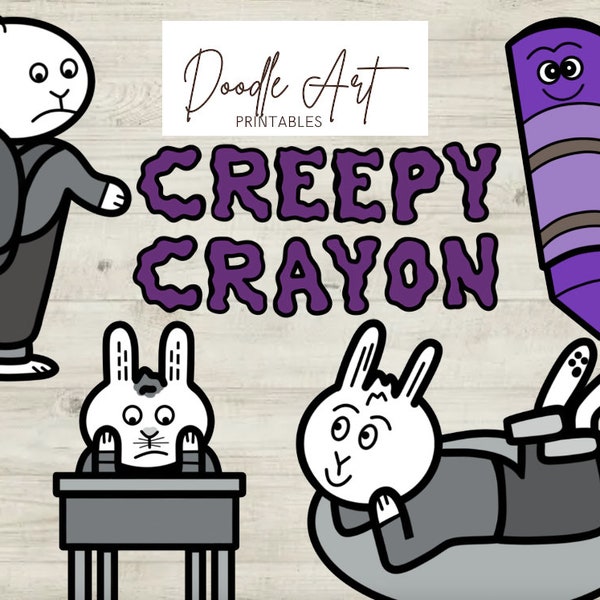 The Creepy Crayon Clip Art Pack