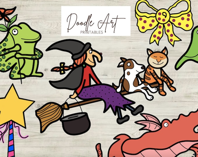 Featured listing image: Room on the Broom Clip Art Pack