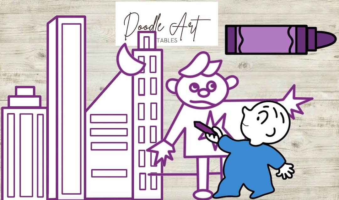 The Purple Crayon Clip Art Pack - Etsy