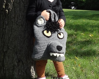 Crochet pattern - Werewolf Trick-or-Treat Bag