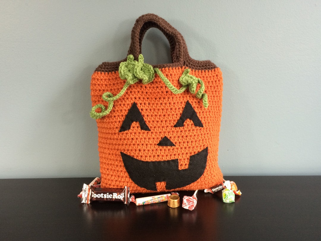 Crochet Pattern Pumpkin Trick-or-treat Bag