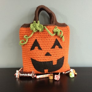 Crochet pattern - Pumpkin Trick-or-Treat Bag