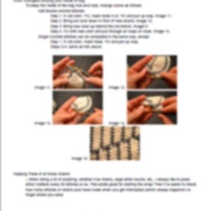 May include: A crochet tutorial showing how to change colors in a crochet ring. The tutorial includes four images showing the steps involved in changing colors. The last image shows a finished crochet piece.