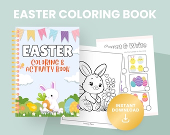 Easter Coloring and Activity Book | Easter Activities | Spring Coloring Pages