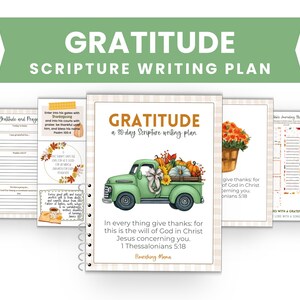 Gratitude Scripture Writing Plan | Gratitude Bible Study | Thankfulness ...