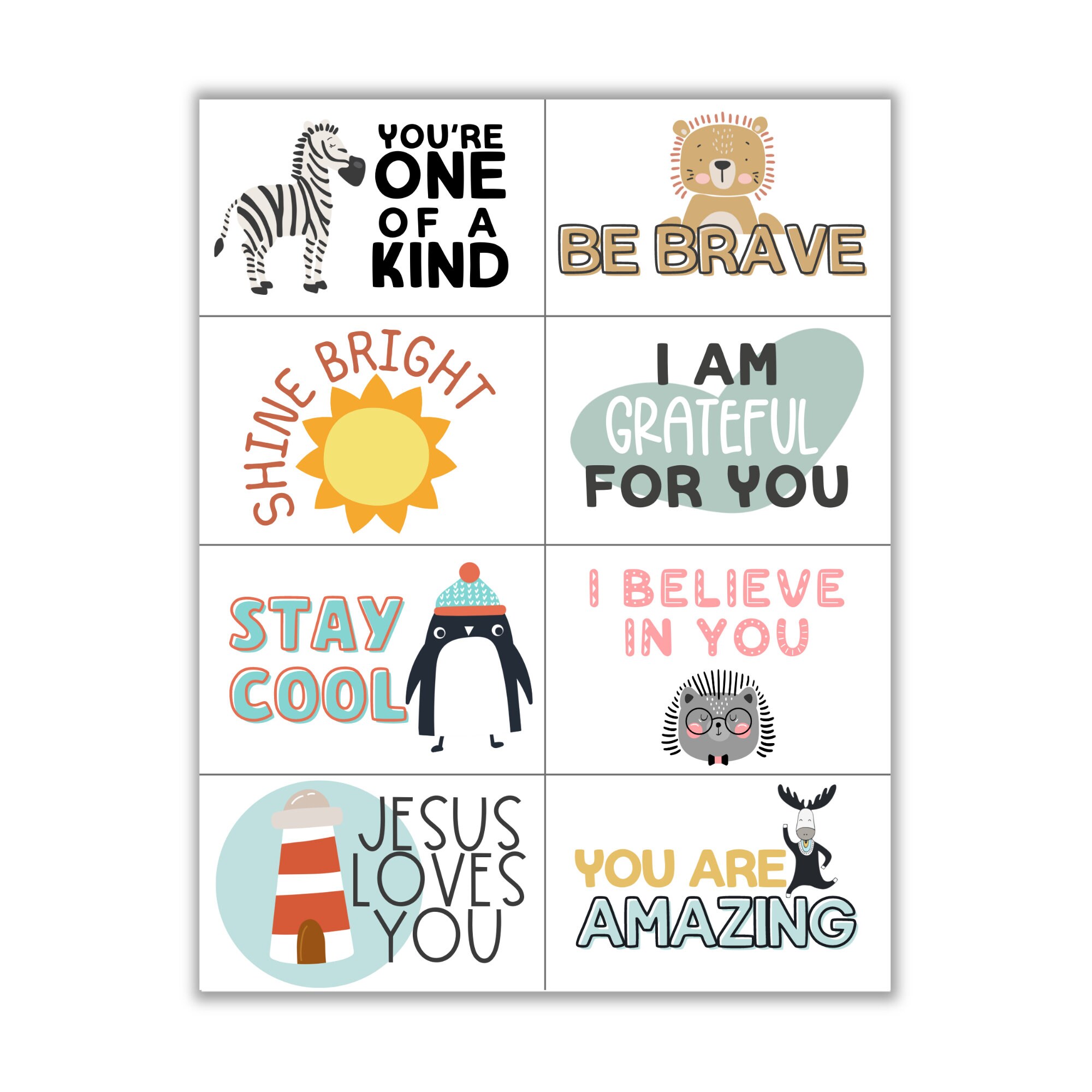Notes For Kids Printable Lunchbox Notes for Kids | Encouraging Notes for Kids | Kids ...