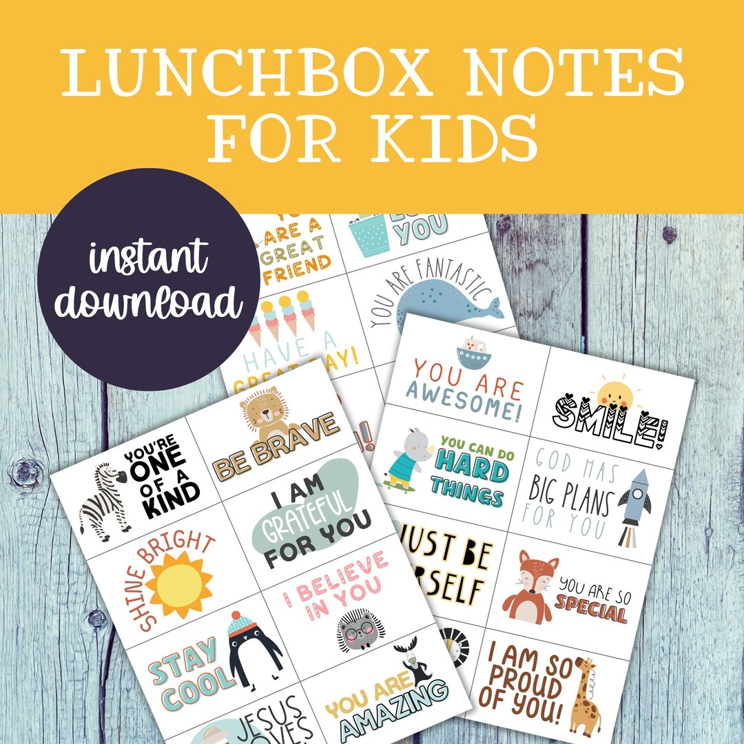 Notes For Kids Printable Lunchbox Notes for Kids | Encouraging Notes for Kids | Kids ...