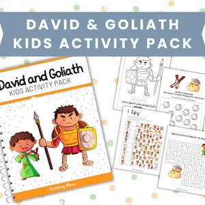 David and Goliath Kids Bible Activities | Sunday School Lesson | Bible Story Coloring Pages