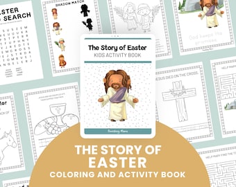 The Story of Easter Coloring and Activity Book | Bible Easter Coloring Pages | Religious Easter Coloring Pages | Easter Activity Book