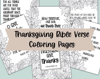 Thanksgiving Bible Verse Coloring Pages | Gratitude Bible Verses | Adult Coloring Pages