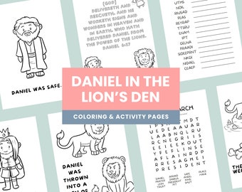 Daniel and the Lion's Den Coloring Pages | Bible Story Activity Pages | Sunday School Coloring Sheets